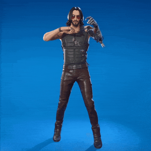 a man with a beard and sunglasses is holding a drill in his hand