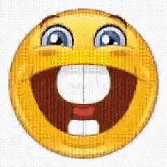 a cartoon smiley face with a big smile and a huge mouth .