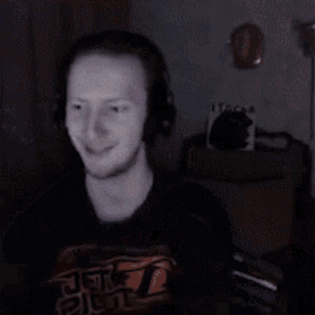 a man wearing a shirt that says drift rock