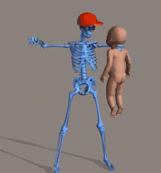 Skeleton Baby GIF - Skeleton Baby Punch GIFs