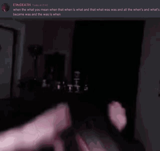a screenshot of a discord conversation between elitedeath and someone