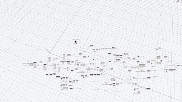 a 3d model of a building with a lot of lines and dots