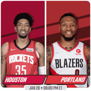 Houston Rockets Vs. Portland Trail Blazers Pre Game GIF - Nba Basketball Nba 2021 GIFs