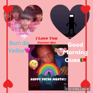 a collage of pictures with one that says i love you