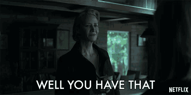 a woman talking to another woman with the words well you have that on the bottom