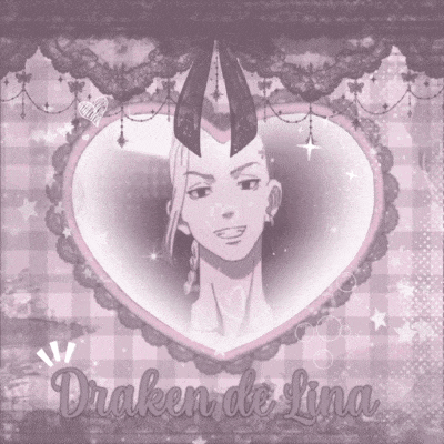 a picture of a girl in a heart with the name draken de lina