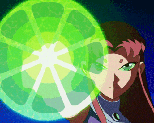 a cartoon character is holding a green object