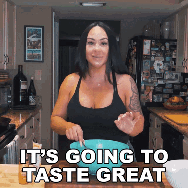 Its Going To Taste Great Mariah Milano GIF - Its Going To Taste Great Mariah Milano Dinner With Mariah GIFs