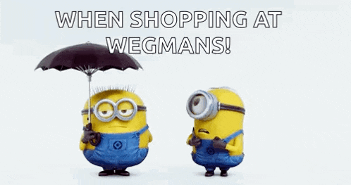 two minions are holding umbrellas in the rain while standing next to each other .