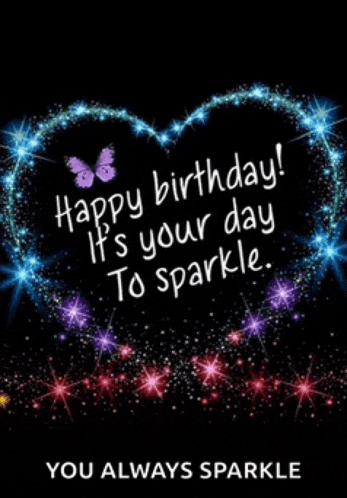a birthday card that says happy birthday it 's your day to sparkle ..