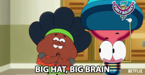 Big Hat Big Brain Pinky Malinky GIF - Big Hat Big Brain Pinky Malinky Lucas Grabeel GIFs