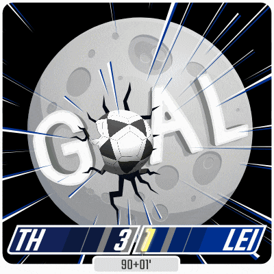 an illustration of a soccer ball breaking through a wall with the word goal above it