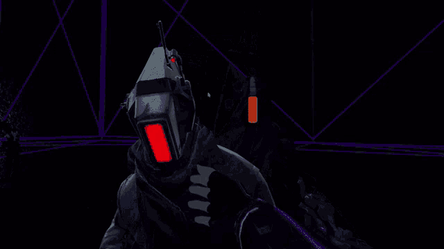 a person wearing a helmet with a red light on the back