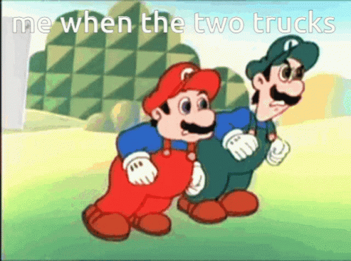 Me When The Two Trucks GIF - Me When The Two Trucks Me When The Two Trucks GIFs