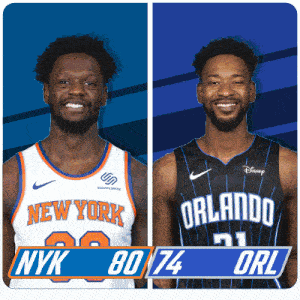 two basketball players one from new york and the other from orlando