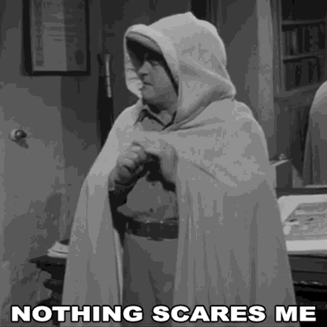 Nothing Scares Me Lou Costello GIF - Nothing Scares Me Lou Costello Abbott And Costello Meet The Mummy GIFs