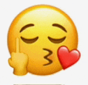 a yellow smiley face is blowing a kiss with a red heart .