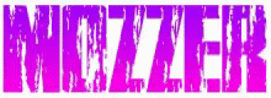 a purple and pink graphic that says mizzer on a white background