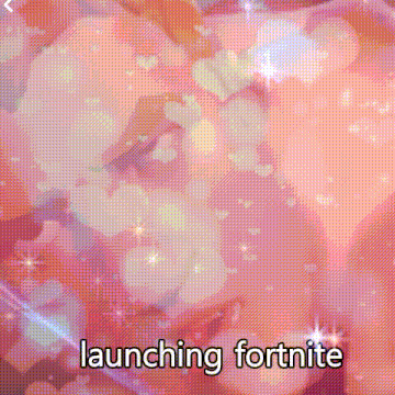 a pink background with hearts and the words launching fortnite on it .