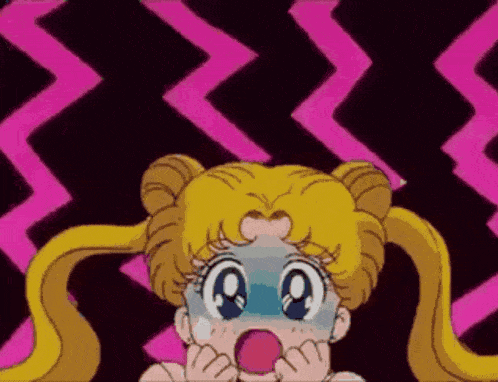 a cartoon character with a surprised look on her face ..
