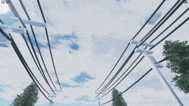 a computer generated image of a person riding a motorcycle across a bridge