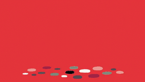 a red background with a white circle that says i love you on it
