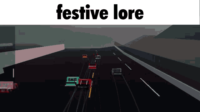 a screenshot of a video game with the words festive lore above it
