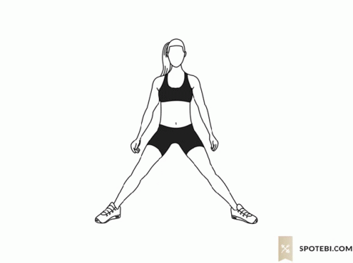 Lateral Squat Stretching GIF - Lateral Squat Stretching Exercise GIFs