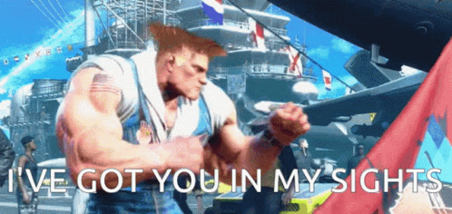 Ive Got You In My Sights Guile GIF - Ive Got You In My Sights Got You In My Sights Guile GIFs