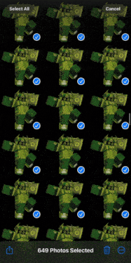 a screenshot of a video game with a select button in the upper right corner