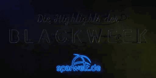 a neon sign that reads die highlights der black week