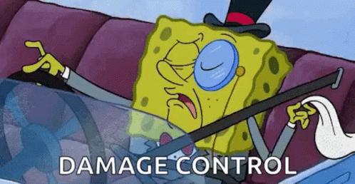 Sponge Bob Square Pants Damage Control GIF - Sponge Bob Square Pants Damage Control Fancy GIFs