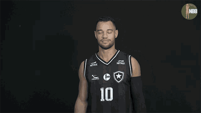 a man wearing a jersey that says 10 on it