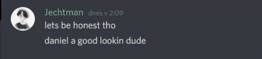 a screenshot of a conversation between jechtman and daniel