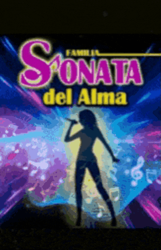 a poster for sonata del alma with a woman singing