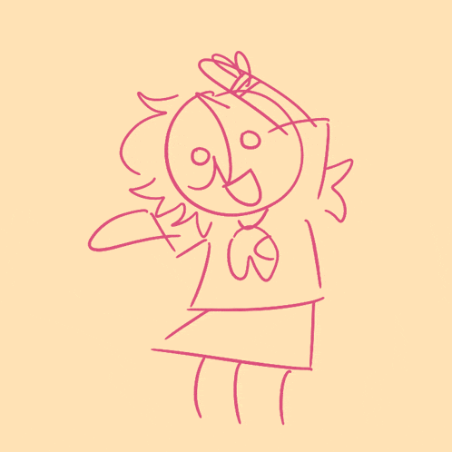 a drawing of a girl with a heart on her shirt