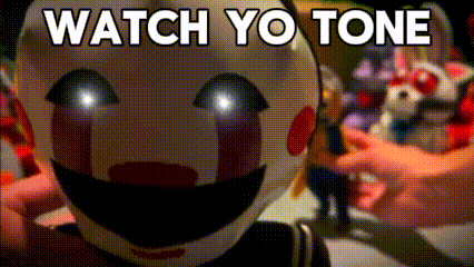a person is holding a stuffed animal with the words watch yo tone above it .