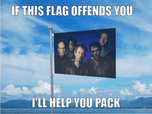 Radiohead Thom Yorke GIF - Radiohead Thom Yorke Radiohead Flag GIFs