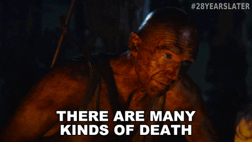 a man says there are many kinds of death in a video