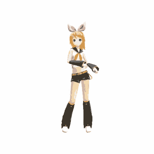 a girl with a bow on her head is dancing in a video game .