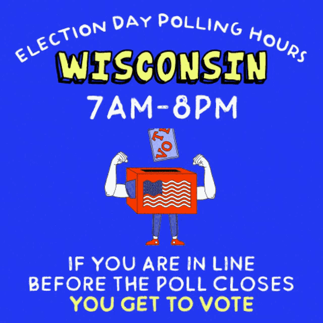 Wisconsin Wi GIF - Wisconsin Wi Election Day Polling Hours GIFs
