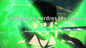 a green background with the words t entrain de perdres tes yecou on it