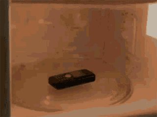 a spider is crawling out of a microwave