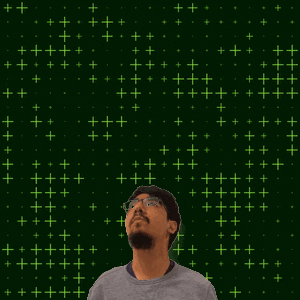 a man stands in front of a green background with stars and the number 12