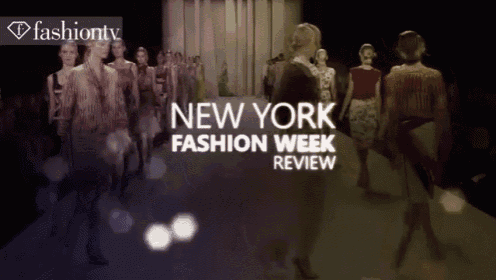 a group of women walking down a runway with the words new york fashion week review
