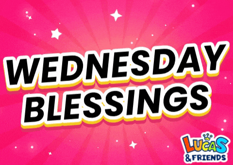 a pink background with the words wednesday blessings written on it