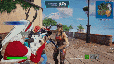 a screenshot of a video game shows players waiting for 37 seconds
