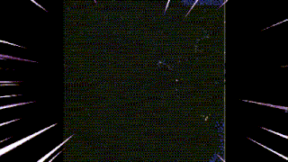 a computer generated image of a galaxy with a black background and a few white lines
