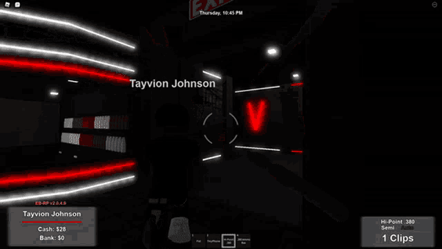 tayvion johnson is playing a video game on thursday at 10:46 pm