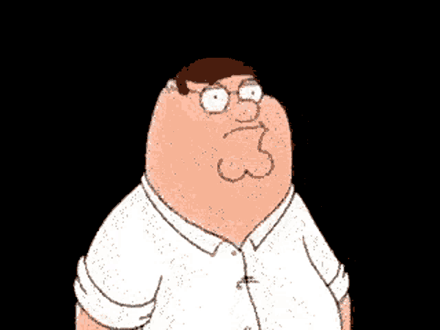 peter griffin from family guy is making a face